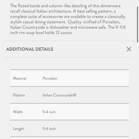 8 ITALIAN COUNTRYSIDE® RIM SOUP BOWL by MIKASA - Picture 2 of 6